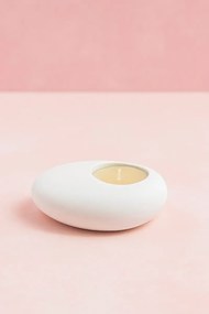 Χειροποίητο μπετονένιο κηροπήγιο 3x3x7 cm - Απλό λευκό 3 x 3