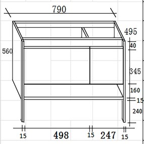 Martin Eriete 80 Ruby Anthracite Plywood - Βαση Επιπλου με Νιπτήρα
