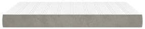 vidaXL Στρώμα με Pocket Springs Ανοιχτό Γκρι 140x200x20 εκ. Βελούδινο