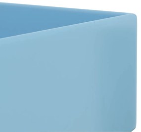 vidaXL Νιπτήρας Μπάνιου με Υπερχείλιση Γαλάζιος Κεραμικός