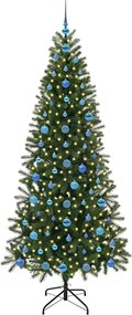 vidaXL Τεχνητό Χριστουγεννιάτικο Δέντρο Πράσινο 210 cm ΠΕ και PVC