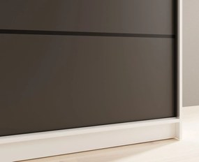 Ντουλάπα Shelvia 180 συρόμενη -Leuko-Mauro