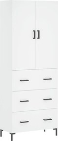 vidaXL Ντουλάπι Λευκό 69,5x34x180 εκ. από Επεξεργασμένο Ξύλο
