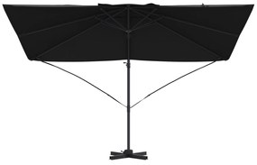 vidaXL Μαύρη Ανεμοτραπέζια Roma 352x251x260 εκ Αλουμίνιο