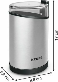 Μύλο για Μπαχαρικά Krups GX204D Χάλυβας