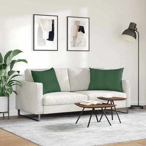 vidaXL Μαξιλάρι Καναπέ 2 pcs Σκούρο Πράσινο 70 x 50 cm