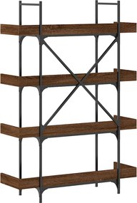 vidaXL Βιβλιοθήκη 4 Επιπέδων Καφέ Δρυς 100x33x145,5 εκ. Επεξεργ. Ξύλο
