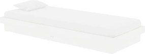vidaXL Πλαίσιο Κρεβατιού Λευκό 75x190 εκ. Μασίφ Ξύλο Small Single