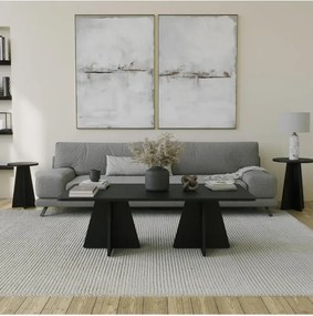 Stewehome Ορθογώνιο τραπεζάκι σαλονιού από μελαμίνη Μαύρο