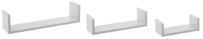 Ράφια Τοίχου (Σετ 3τμχ) F-V Edge White 138955B