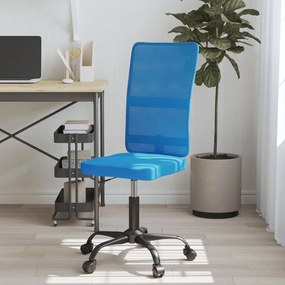 Καρέκλα Γραφείου Ρυθμιζόμενο Ύψος Μπλε από Διχτυωτό Ύφασμα - Μπλε