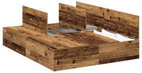 vidaXL Κρεβάτι Αποθήκης Παλιού Ξύλου 150x200 εκ