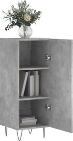 vidaXL Ντουλάπι Γκρι Σκυροδέματος 34,5x34x90 εκ. Επεξεργασμένο Ξύλο
