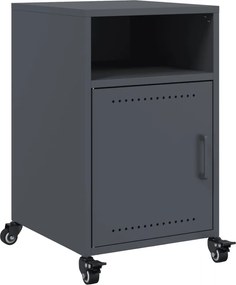 vidaXL Κομοδίνα 2 τεμ. Ανθρακί 36x39x59 εκ. από Χάλυβα