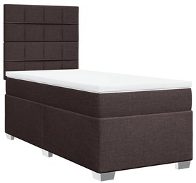 ΚΡΕΒΑΤΙ BOXSPRING ΜΕ ΣΤΡΩΜΑ ΣΚΟΥΡΟ ΚΑΦΕ 90X200 ΕΚ. ΥΦΑΣΜΑΤΙΝΟ 3290374