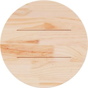 vidaXL Επιφάνεια Τραπεζιού Στρογγυλή Καφέ Κερ. Ø50x2,5 εκ Μασίφ Πεύκο
