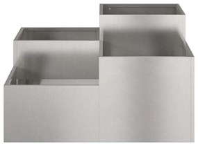 vidaXL Κηπευτικό Δοχείο 100 x 100 x 48 εκ από ανοξείδωτο ατσάλι