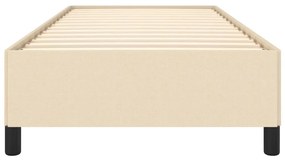 vidaXL Σκελετός Κρεβατιού Χωρίς Στρώμα Κρεμ 100 x 200 εκ. Υφασμάτινο