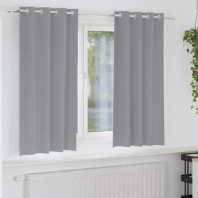 vidaXL Κουρτίνες 2 pcs Ανοιχτό γκρι 175 x 140 εκ. Πολυεστέρας