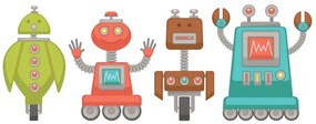 Εικόνα οικογένεια ρομπότ - 60x40