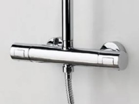 Eurorama Thermo Round 615066 Chrome - Θερμοστατικη στήλη ντουζ 2 εξοδων