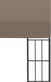 vidaXL Κιόσκι Επιτοίχιο Taupe 4 x 3 μ. Υφασμάτινο