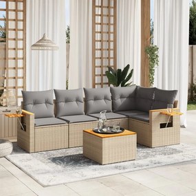 vidaXL Patio Sofa Set 5-θέσια Μπεζ και Γκρι