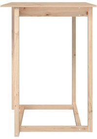 vidaXL Τραπέζι Μπαρ Γκρι 80x80x110 εκ. από Μασίφ Ξύλο Πεύκου