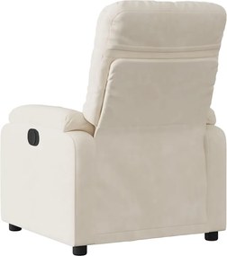 vidaXL Πολυθρόνα Ηλεκτρική Ανακλινόμενη Μπεζ Ύφασμα Μικροϊνών