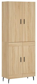 vidaXL Ντουλάπι Sonoma δρυς 69,5 x 34 x 180 εκ. από Επεξεργασμένο Ξύλο