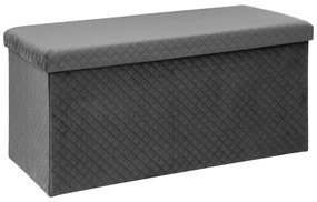 Ταμπουρέ Με Αποθηκευτικό Χώρο (76x38x38) A-S Grey Velvet 181355E