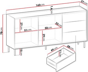 Μπουφές Tewos 3SZ