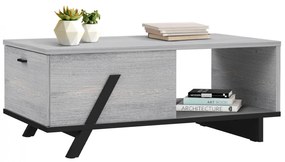Τραπεζάκι σαλονιού OTTO C8815 Σταχτί Μαύρο 110x60x33εκ. 110x60x33 εκ.