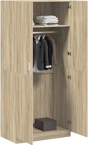 vidaXL Ντουλάπα Χρώμα Sonoma Δρυς 90 x 52 x 200 εκ. από Επεξ. Ξύλο