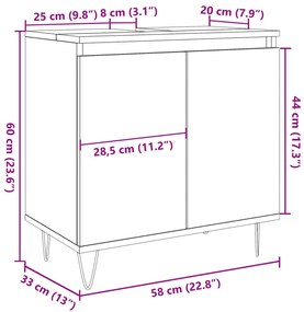 ΝΤΟΥΛΑΠΙ ΜΠΑΝΙΟΥ ΠΑΛΙΟ ΞΥΛΟ 58X33X60 CM ΚΑΤΑΣΚΕΥΑΣΜΕΝΟ ΞΥΛΟ 857217