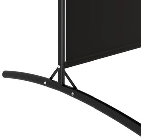 vidaXL Διαχωριστικό Δωματίου με 4 Πάνελ Μαύρο 698x180 εκ. από Ύφασμα