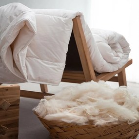 Πάπλωμα Μάλλινο Alpaca White Vesta Home Μονό 160x230cm Μαλλί