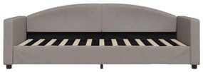 vidaXL Καναπές Κρεβάτι Συρόμενος Taupe 90x200 εκ. Ύφασμα &amp; Συρτάρια