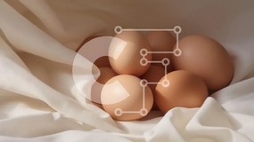 Σετ των 2 Intra Συλλεκτικό Ξύλινο Παζλ Plywood 4mm - Καφετιά αυγά σε λευκό ύφασμα Σε Ξύλινο Κουτί - Διαστάσεις: 10x10 cm – 25 κομμάτια