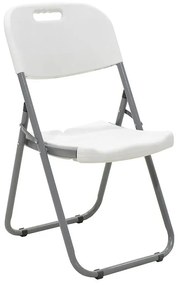 Commericial folding camping chair Edison with metal and reinforced frame colour white 45x50x88 εκ.