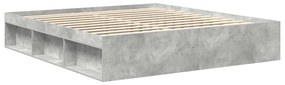 vidaXL Πλαίσιο Κρεβατιού Γκρι Σκυροδέματος 180 x 200 εκ. Super King