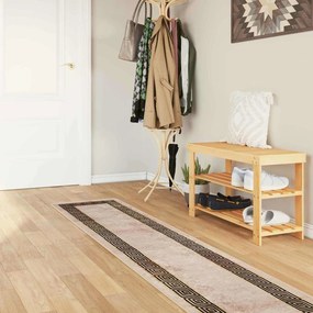 vidaXL Χαλί Runner MARSA Μπεζ και Μαύρο 50 x 350 εκ. Πολυέστερ και PVC