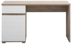 Γραφείο Elan Γκρί Δρύς - Λευκή Λάκα 130x50x75,5 εκ. 130x50x75.5 εκ.