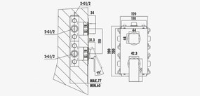Creavit DSU3002 - Μίκτης εντοιχισμού 3 εξόδων
