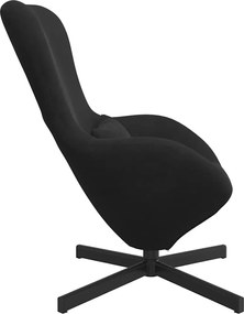 vidaXL Κάθισμα-αυγό Μαύρο 63 x 73 x 90 εκ Βελούδο