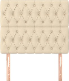 vidaXL Κεφαλάρι Κρεμ 90x7x118/128 εκ. Ύφασμα