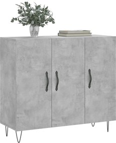 vidaXL Ντουλάπι Γκρι Σκυροδέματος 90x34x80 εκ. Επεξεργασμένο Ξύλο