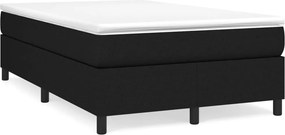 vidaXL Κρεβάτι Boxspring με Στρώμα Μαύρο 120x200 εκ. Υφασμάτινο