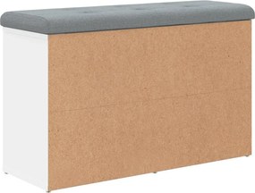 vidaXL Παγκάκι Παπουτσιών Λευκό 82 x 32 x 50 εκ. από Τεχνητό Ξύλο
