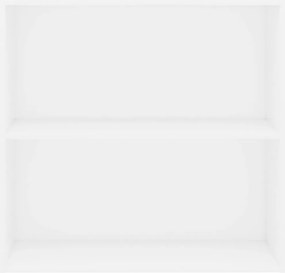 vidaXL Βιβλιοθήκη με 2 Ράφια Λευκή 80x30x76,5 εκ. από Επεξ. Ξύλο